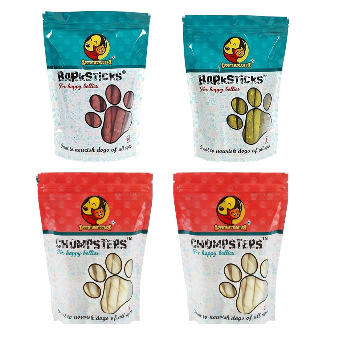 Foodie Puppies Treat Combo for Puppies and Dogs - Chompsters Chicken Sticks, Mutton Stick, White Twisted Stick and Chompster 3inch Bones - 500gm Each | Improves Dental Health, Freshen Breath (B09MM38ZVW) Amazon Price History, Amazon Price Tracker