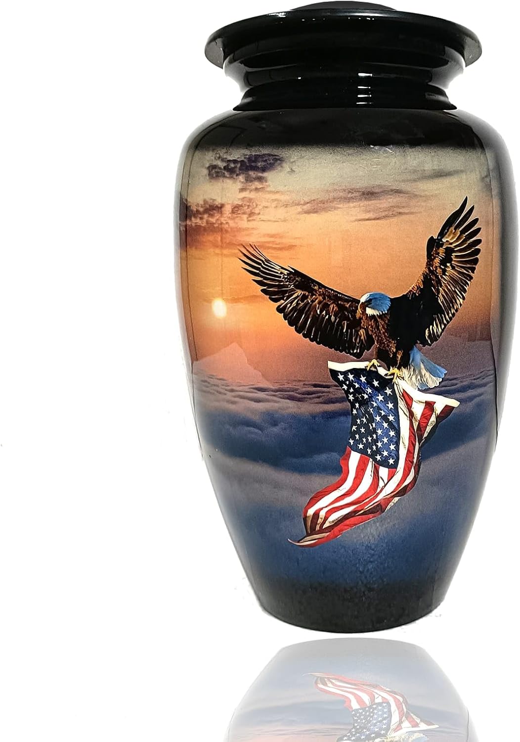 American Flag Eagle Cremation Urns for Human Ashes Adult Male Female Patriotic Urns for Funeral Burial Memorial Keepsake Urns Adult Large Size Up to 200 Lbs - Image 9