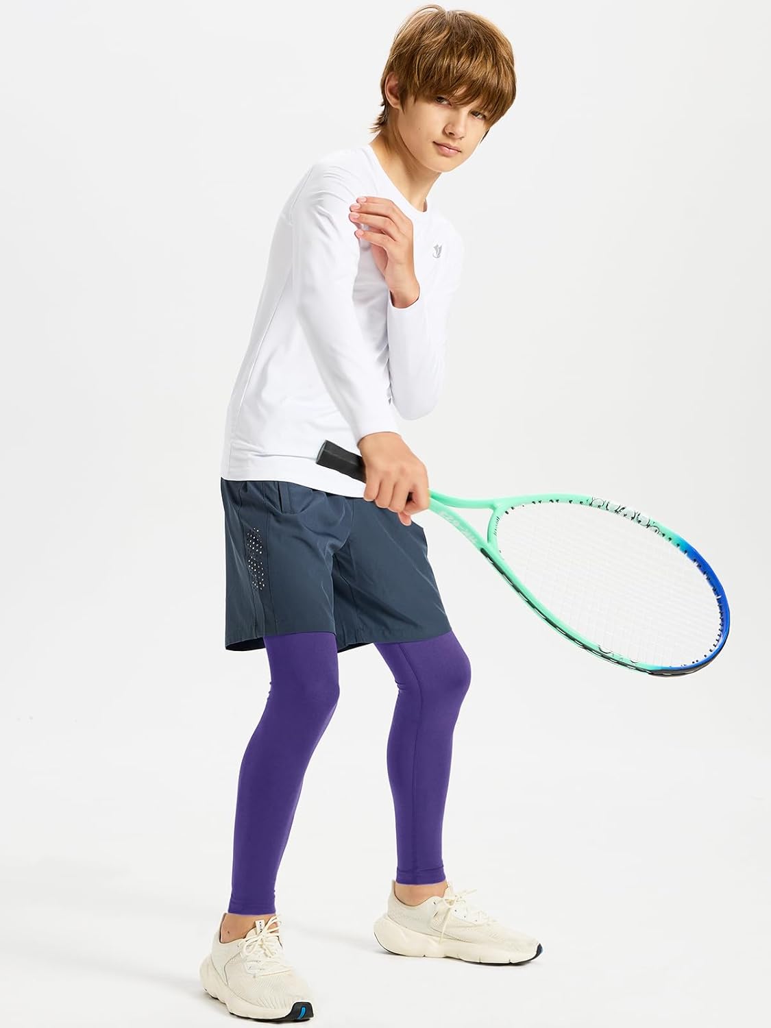 DEVOROPA Boys Leggings Youth Compression Pants Sports Tights Basketball Football Baseball Soccer Baselayer Slim/Regular/Husky - Image 4