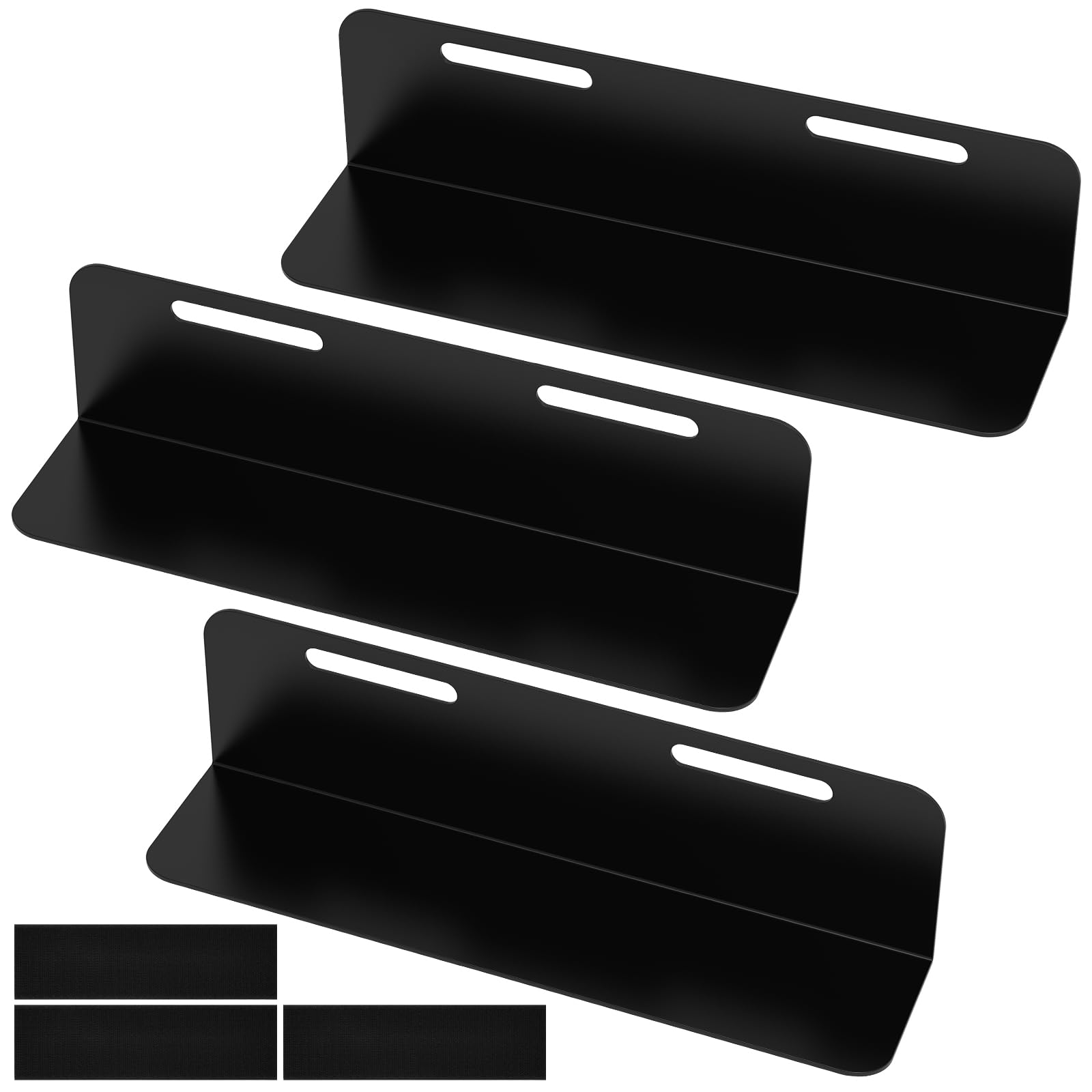 Anihet Black Pack Of 3 Car Boot Fixation, Luggage Fixation Divider Separator Metal Cargo Containment System, Stopper Blocks Car Boot Organiser For Van, Saloon, Suvs, Transport