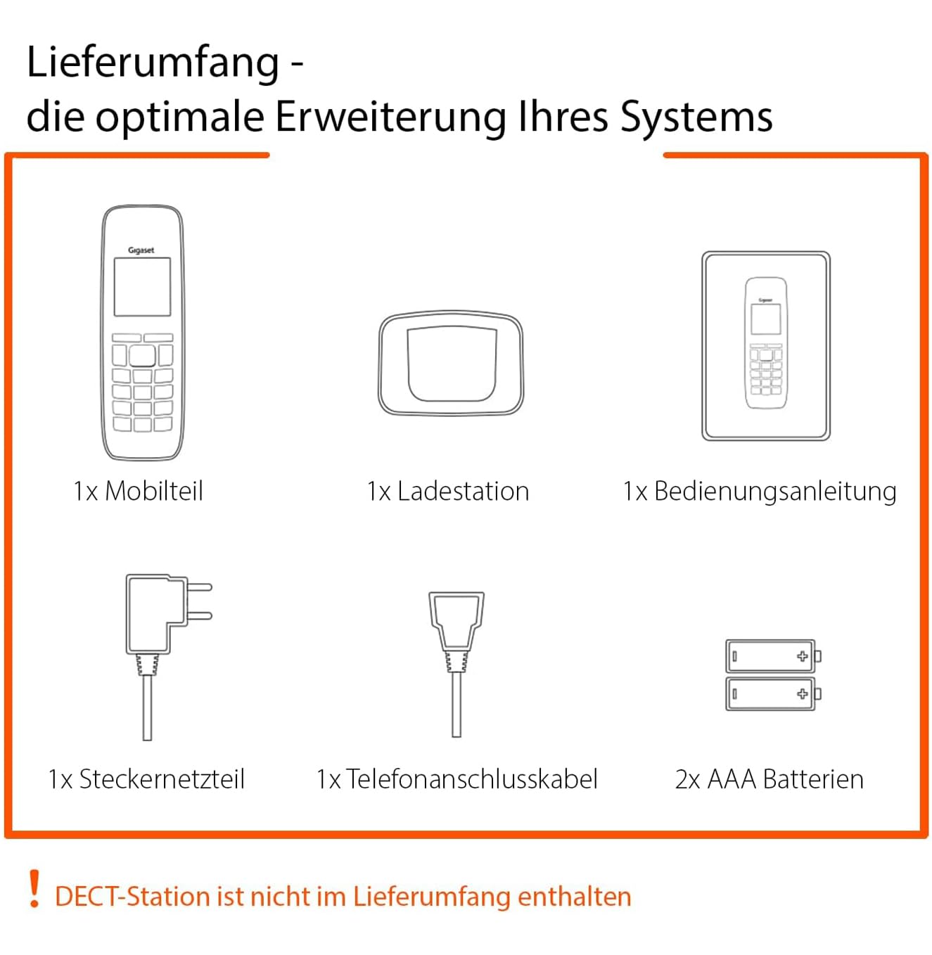 Gigaset CL390HX - Design DECT-Mobilteil mit Ladeschale - Fritzbox-kompatibel - Schnurloses Telefon für Router und DECT-Basis - 2 Akustik-Profile, weiß [Deutsche Version] [Ohne Basis]