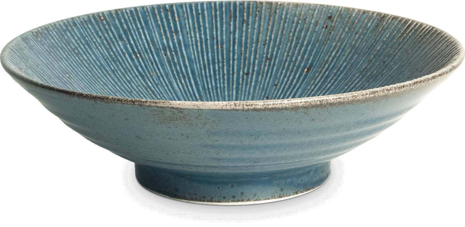 Lusso - Ciotola - Blu - Edo giappone - Ø24,5 cm - Ciotole in ceramica - Ciotola - Piatto per frutta - Ciotole grandi - Ciotole grandi - Insalatiera grande - Stoviglie giapponesi