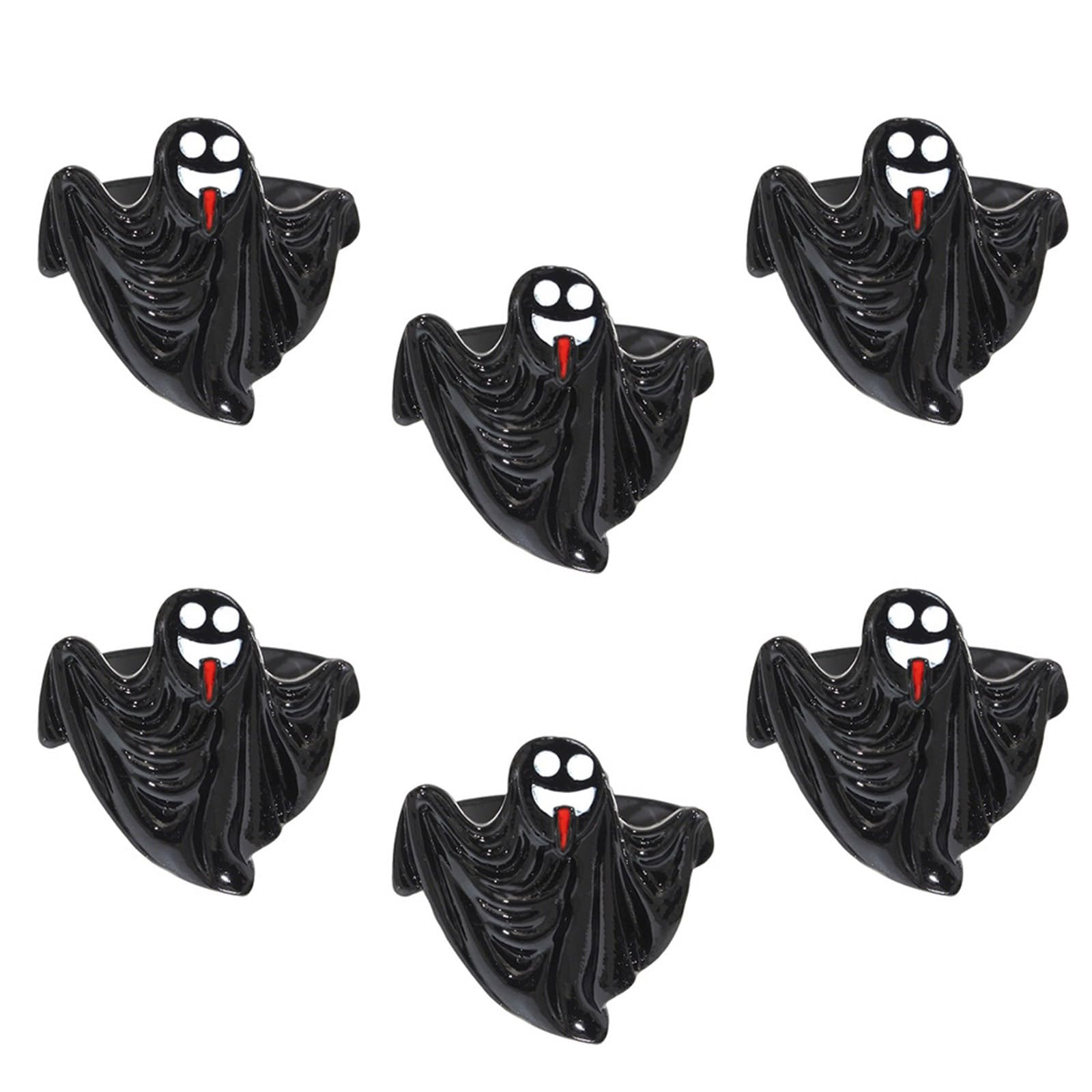 Xinsheinelry Of 6 Festives Specter Napkin Holders for Halloween Dinners Rustproof Alloy Construction Easy to Clean Alloy Specter Napkin Holders
