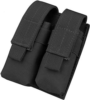 Gexgune Hunting Magazine Pouch, Nylon Mag Pouch Tactical Double Molle Pistol Magazine Pouches for 1911 Glock 9mm (2 Color Optional)
