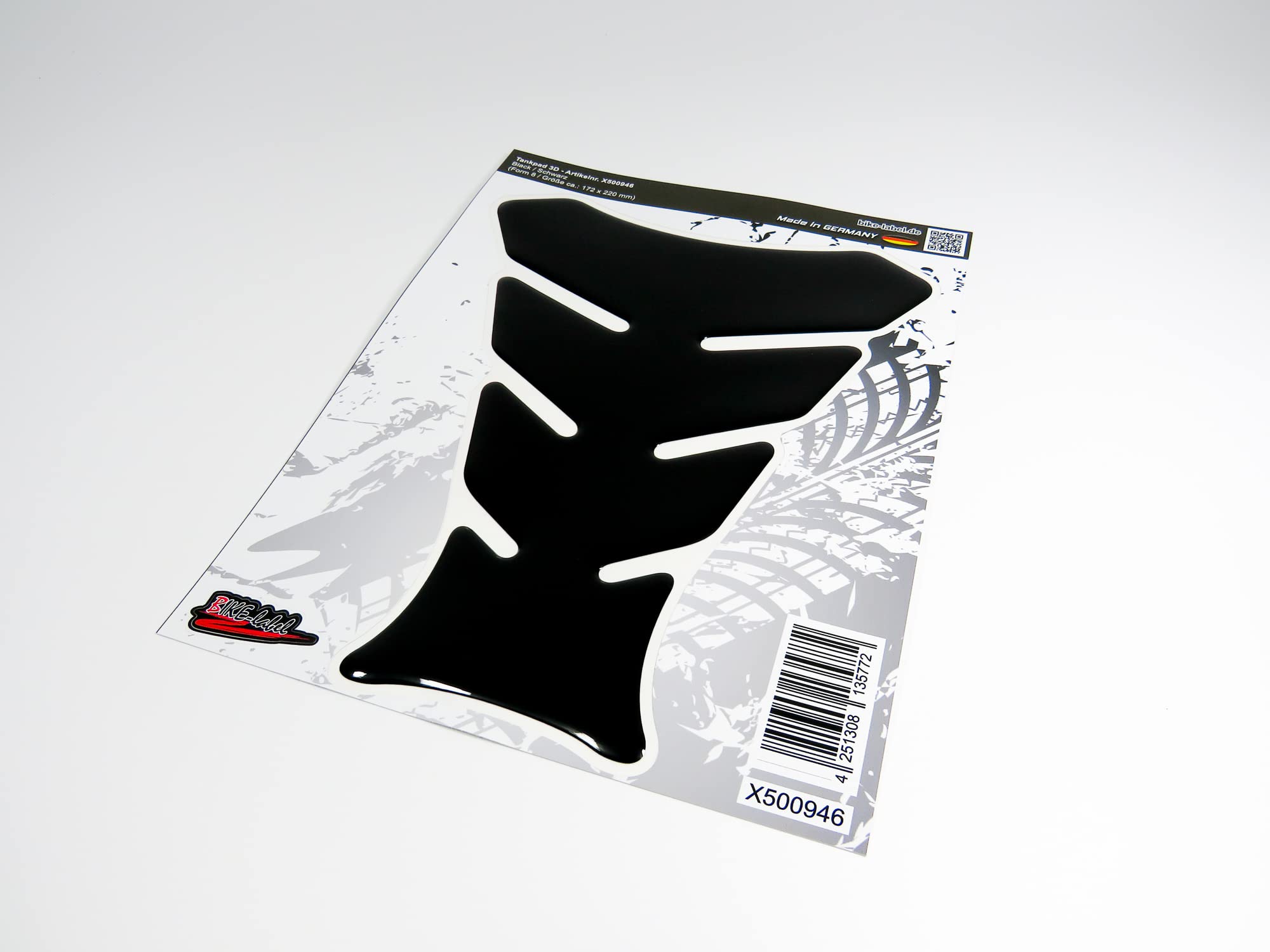 Adhesivo Protector Para Depósito De Moto BIKE-label - Negro, 144x220 Mm - Resistente A Rayaduras Y Gasolina