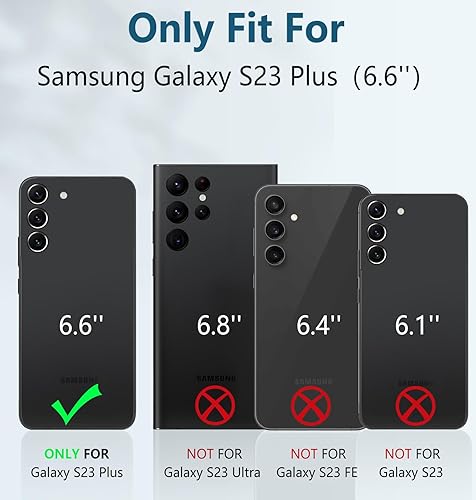 Miniatura 2 de FNTCASE Funda para Samsung Galaxy S23-Plus funda protectora de grado militar a prueba de golpes con soporte y carcasa de TPU resistente con textura