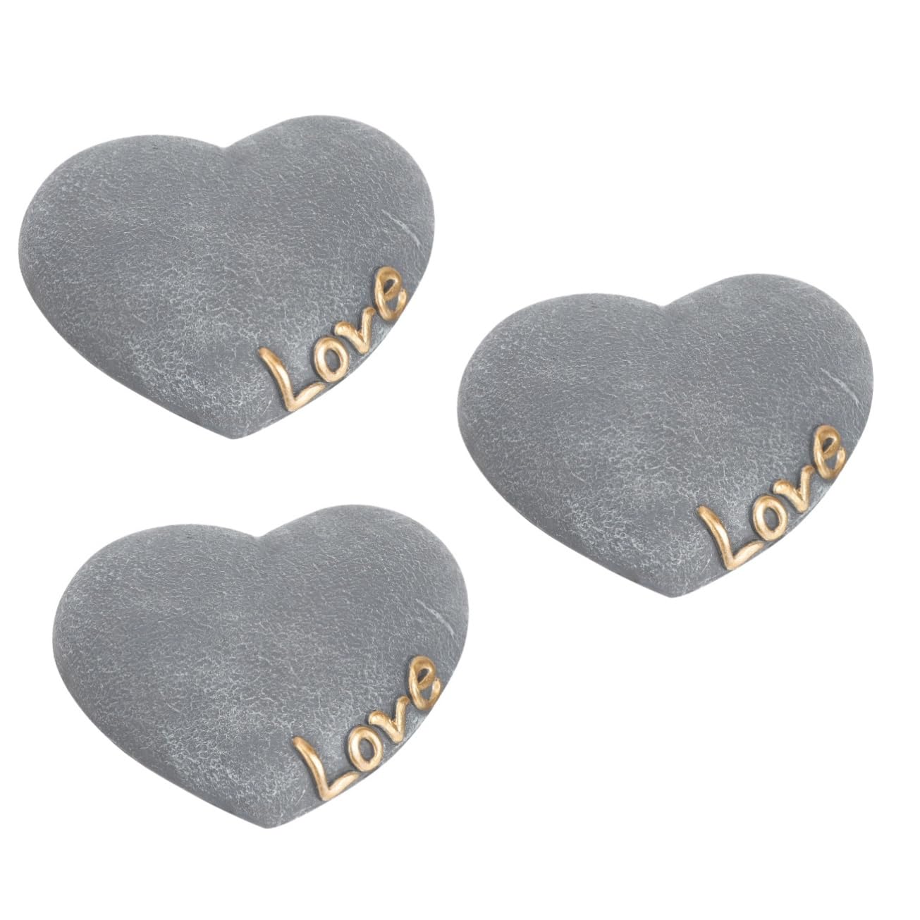 FRCOLOR Lápida para perros, 3 unidades, lápida para perros, lápida para perros, placa para tumba de animales, forma de corazón, lápida, resina, animal, lápida, estatua, mascota, piedra conmemorativa,