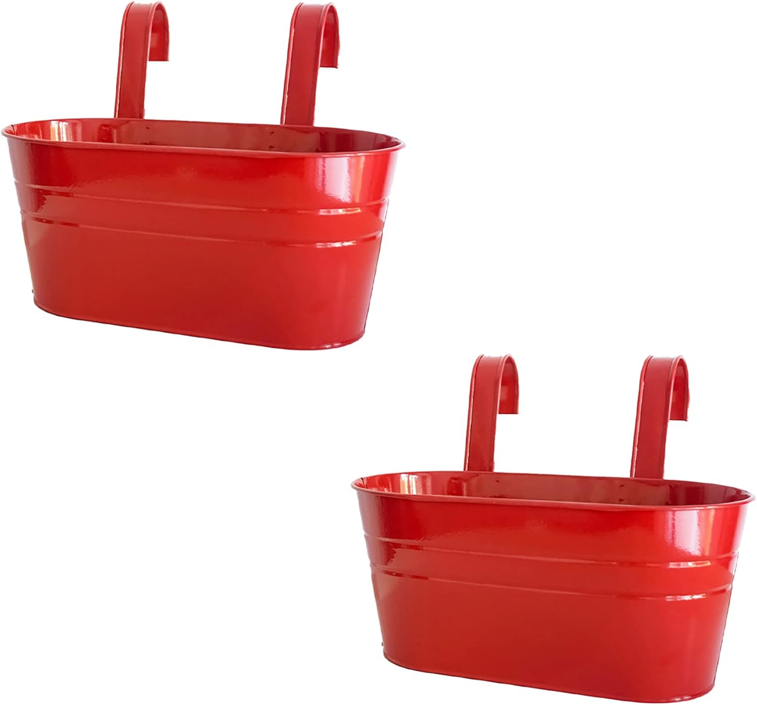 Hanging Flower Pots,Metal Iron Hanging Planters with Hooks