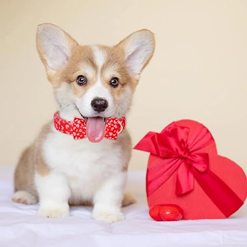 Miniatura 121 de Collar de perro con bandera estadounidense con pajarita, collar patriótico para perros pequeños, medianos y grandes, talla XS