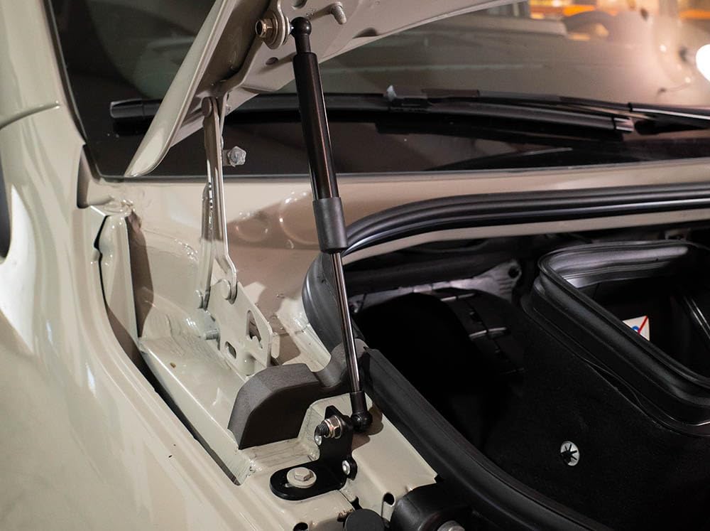 Flatline Van Co. Hood Strut Kit for 2019-2026 Mercedes Benz VS30 Sprinter Vans | Replaces Factory Hood Prop | Gas Struts | Holds Hood Open at Higher Angle | Stainless Steel No-Twist Brackets