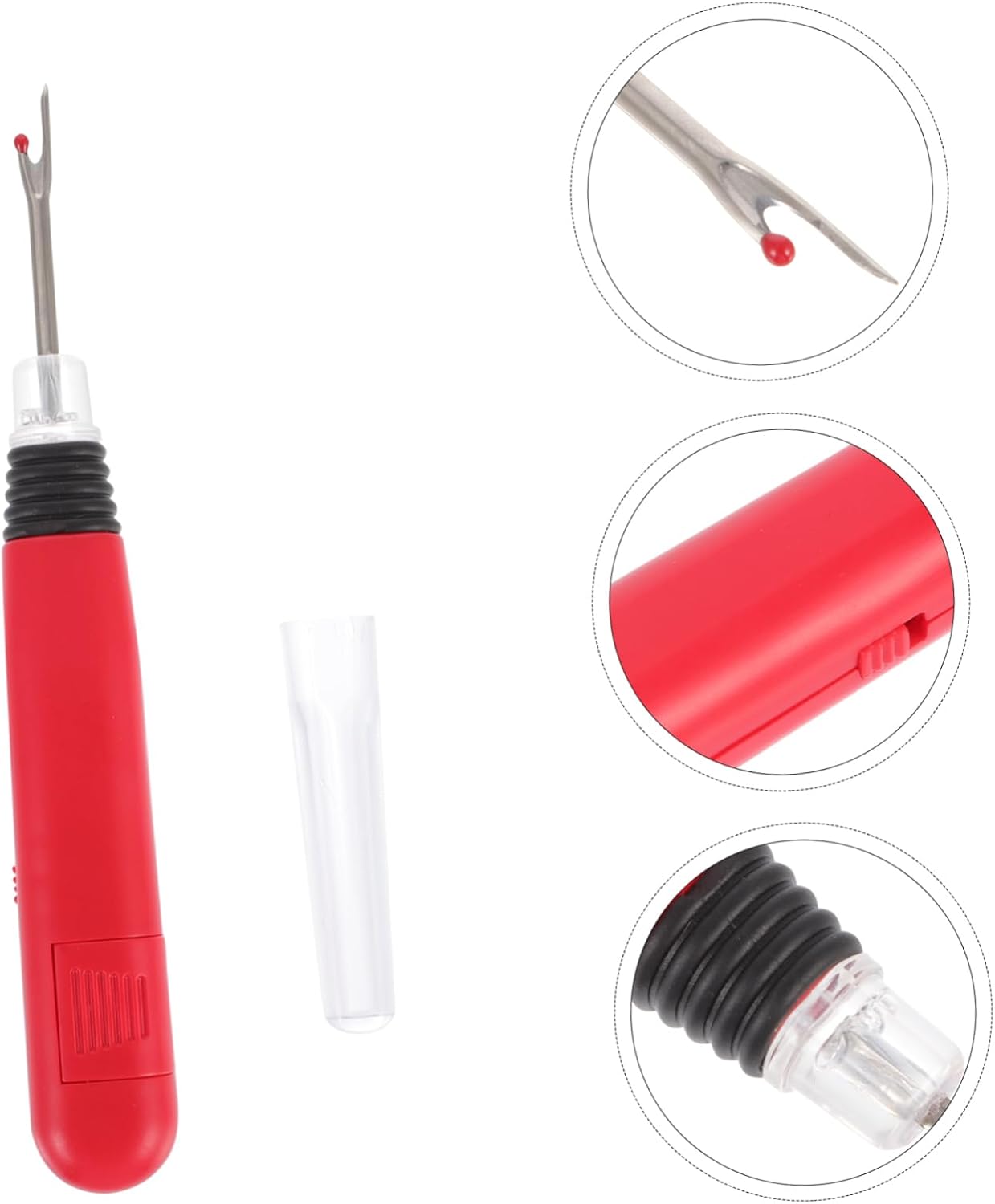 1Pc Lighted Seam Ripper Tool Thread Cutter with Slip Stitch Unpicker for Seam Removal for Crafting and Sewing Projects
