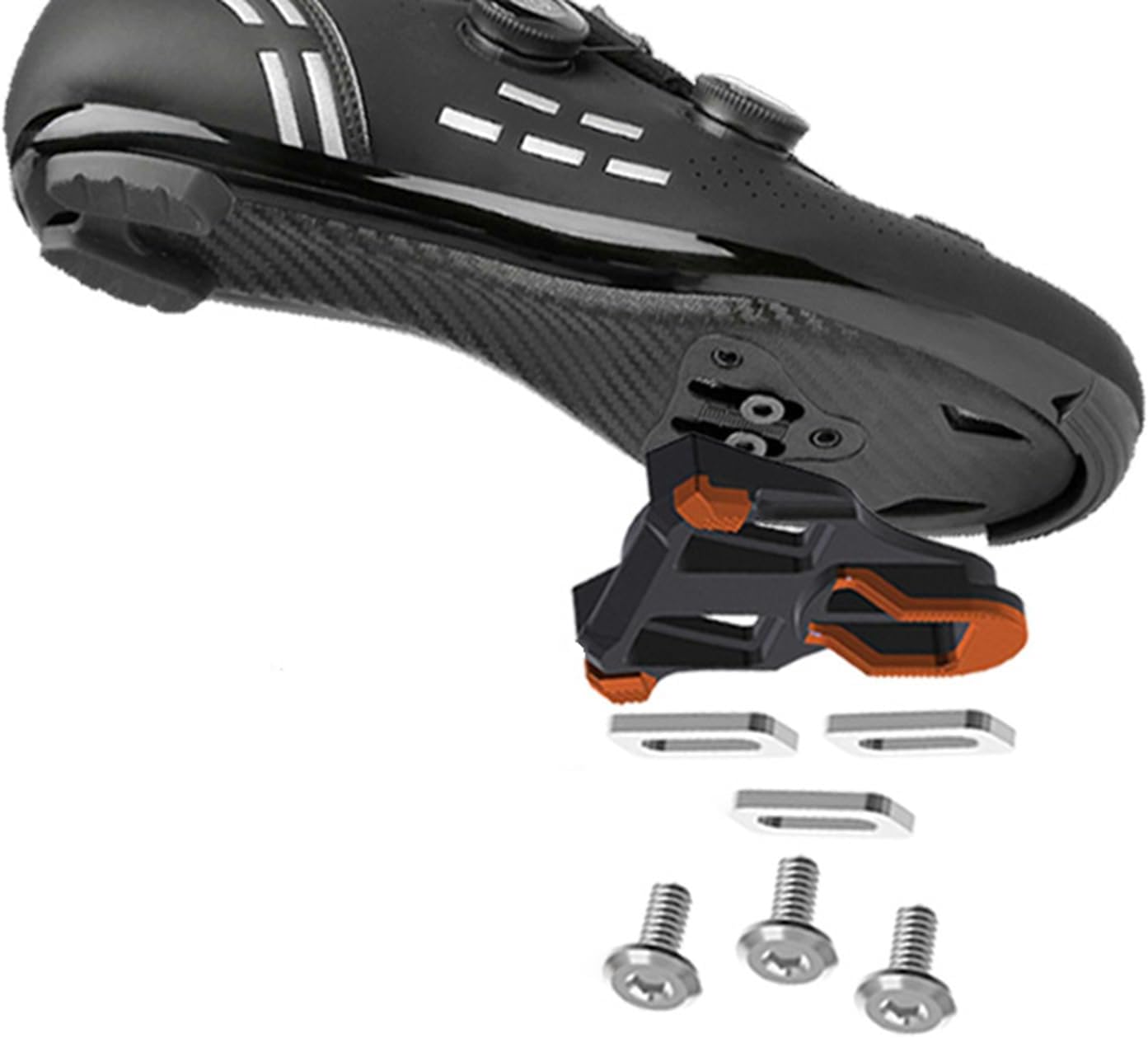 Road Bike Clip Pedals, Clipless Road Cycling Pedals with Cleat Compatible with SPD-SL