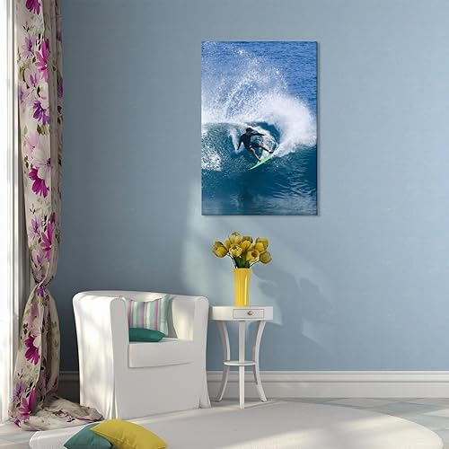 Miniatura 6 de Póster retro de Hawaii Surfing Fun para verano, playa tropical, arte de pared, olas del océano azul, surfista, tabla de surf, tabla de surf,