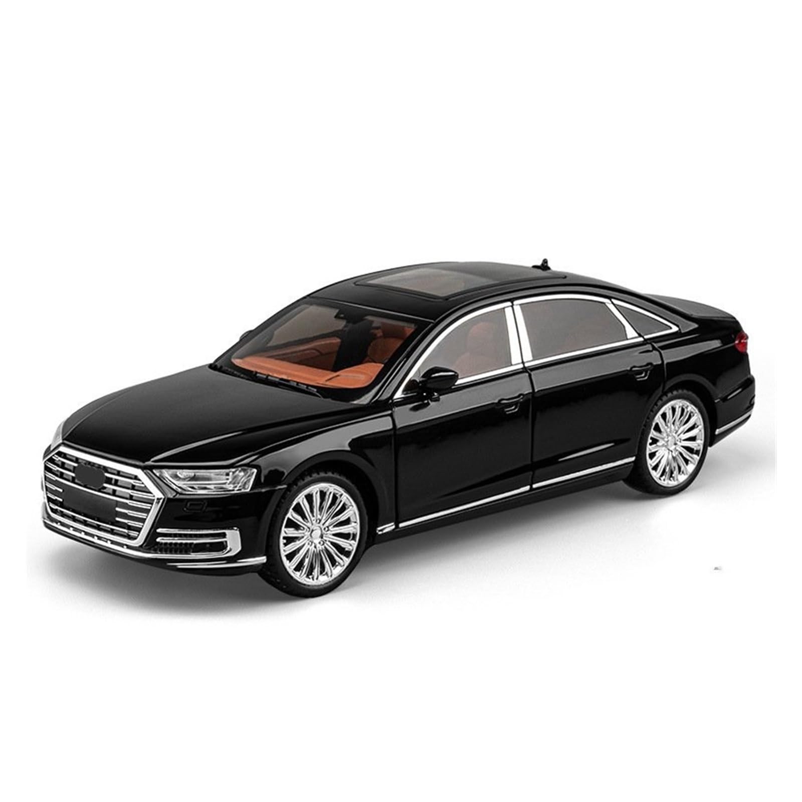 AUDSNI Die-Cast Diecast Car Model 1:24 For A8 Alloy Metal Diecast Car Model Display Ornaments(Black)