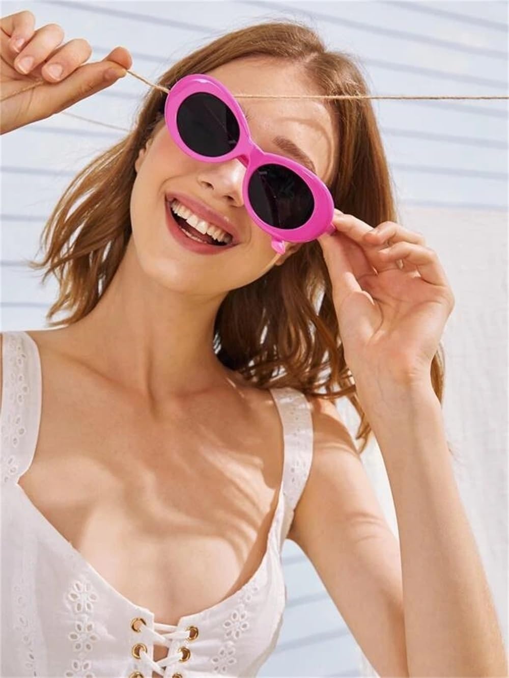 GIFIORE Clout Goggles Sunglasses Women Men Retro Oval Sunglasses Girls Boys Sunglasses - Image 2