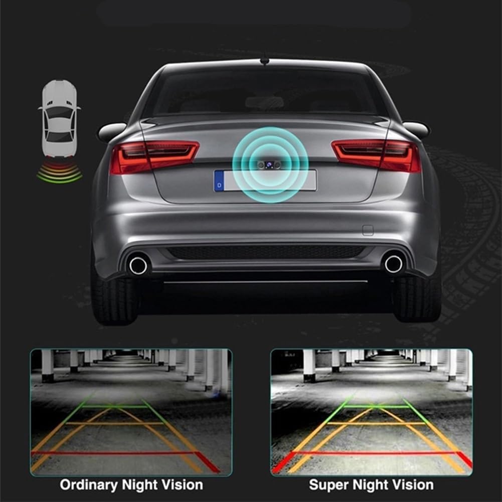 Kit sensori parcheggio Kit sensori radar di retromarcia per auto 3 in 1 display telecamera sensore parcheggio con angolo 170 gradi