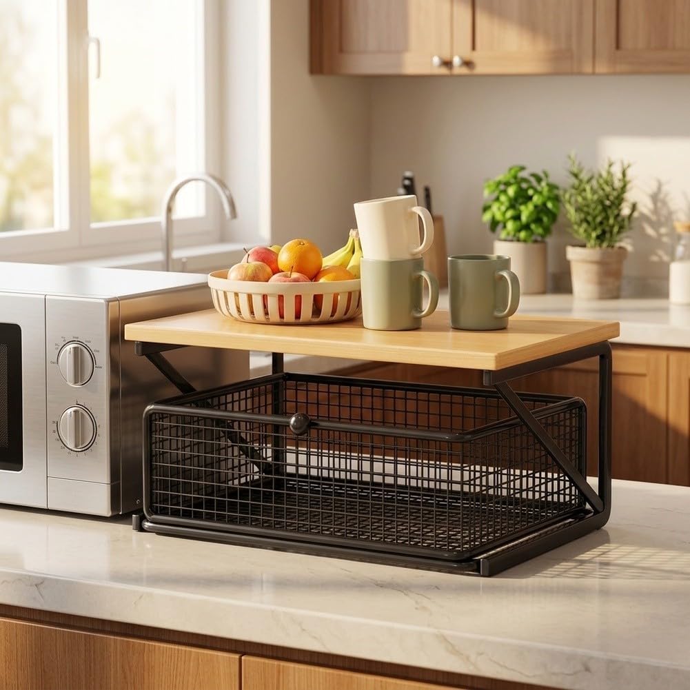 para soporte Microondas Encimera con Bandeja Aireada 35x25cm(a)