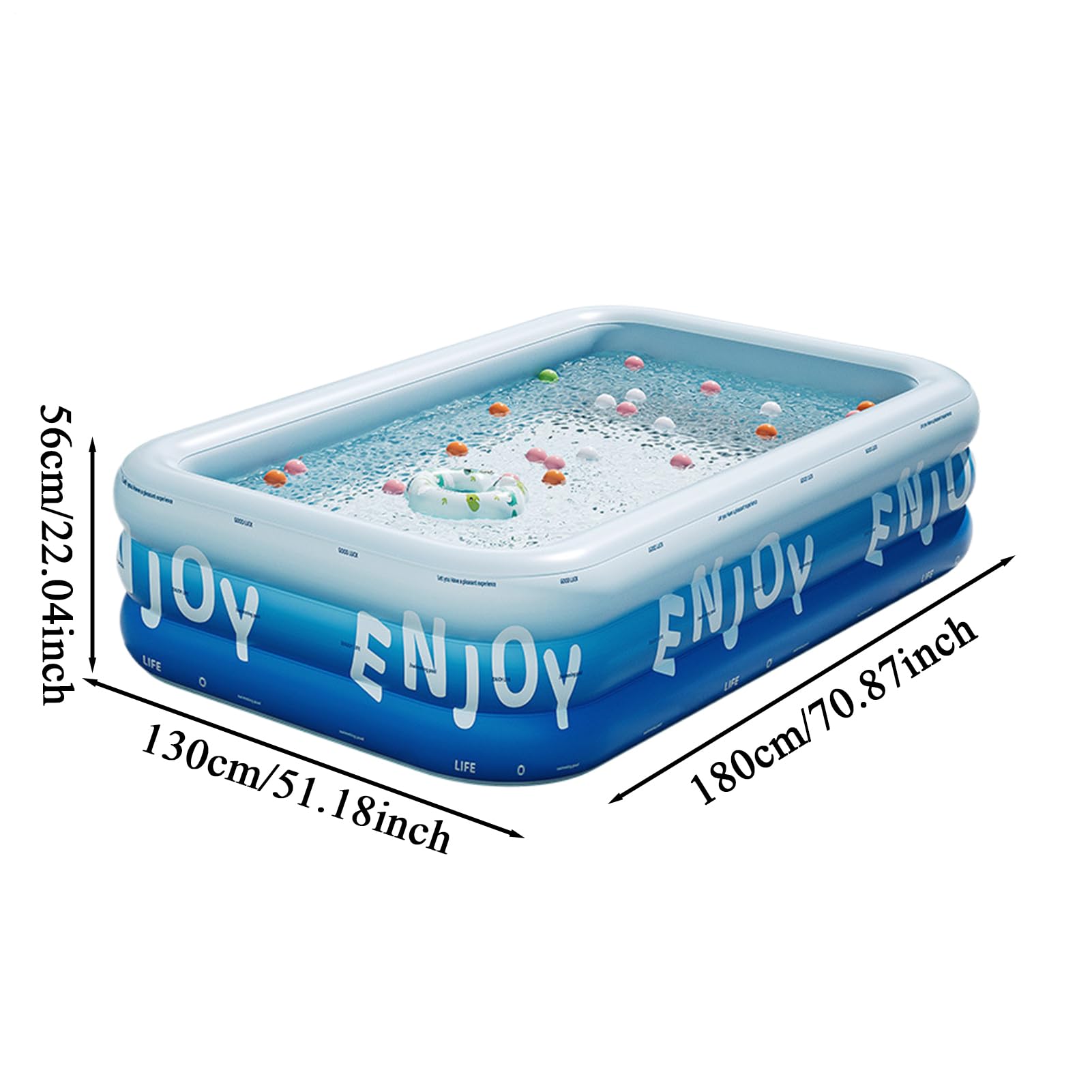 Piscina Gonfiabile Adulti Resistente Ispessita Trasportabile Gonfiabile | Piscina Gonfiabile Per Adulti E Bambini Relax Feste Estive All'Aperto In Cortile Giardino Portico Terrazza E Prato