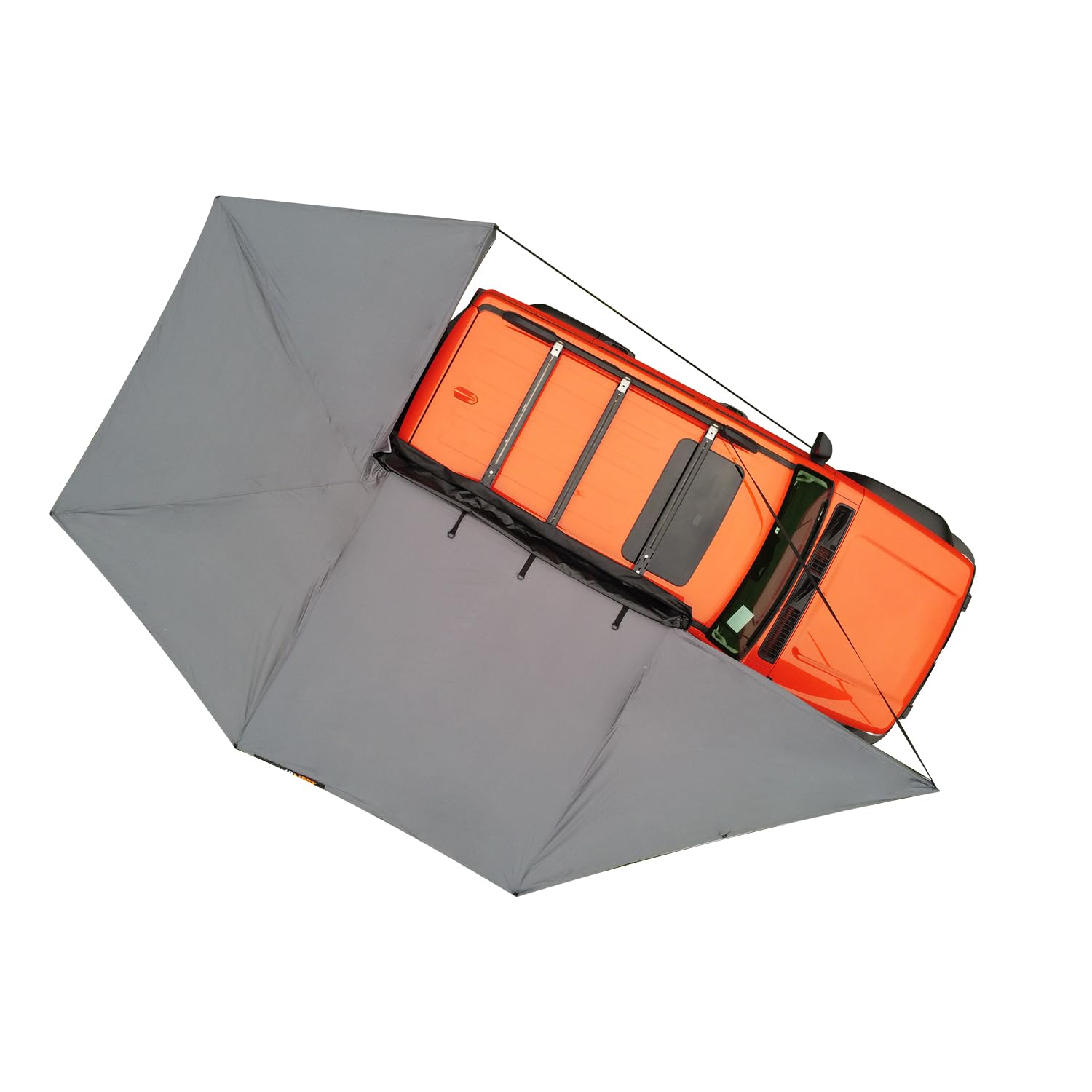 BAMACAR Naturnest Awning 270 Degree, Batwing Overland Roof Rack 270 Degree Awning, Neturnest Car Awnings for Jeep SUV Truck Van Tent, Naturenest Overlanding All Top Moon Shape Rooftop Awnings