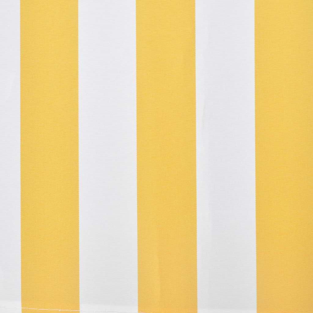 Tenda da sole motorizzata con braccio articolato, 400 cm, giallo/bianco
