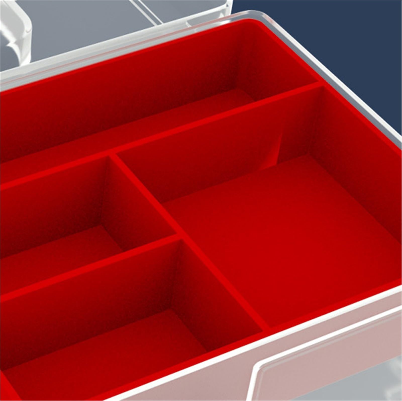 Angelkoffer Köderbox Angeln Angelkisten, wasserdichte Aufbewahrungsbox Aus Kunststoff, Organizer, Behälterbox Mit Trennfach Tackle Box Angel Box(Blue)
