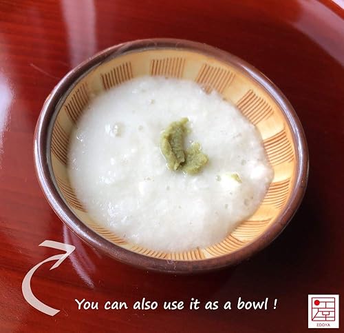 Miniatura 5 de Juego de mortero y mortero (Suribachi y Surikogi) Hecho en Japón (pequeño, marrón)