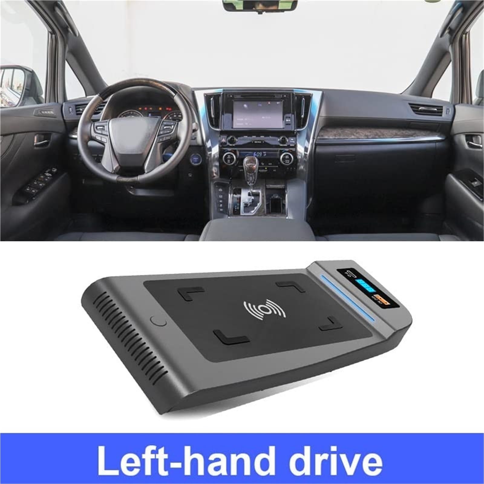 Ładowarka samochodowa Qi bezprzewodowa, do akcesoriów Vellfire Alphard AH30, płytka do szybkiego ładowania telefonu 15 W, produkt wewnętrzny 2015-2022 Bezprzewodowa ładowarka samochodowa