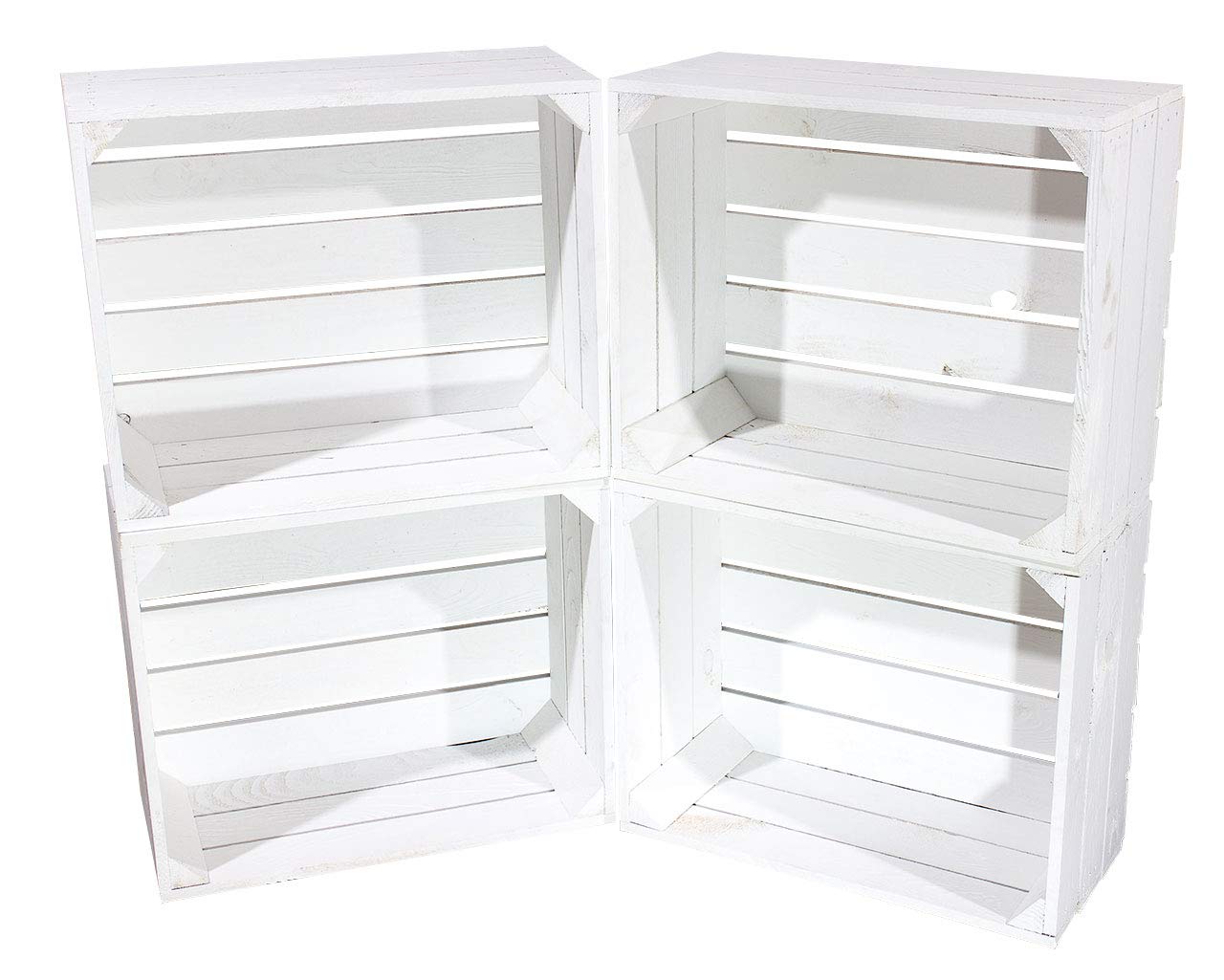 6 cajas pequeñas de manzanas en color blanco, bonitas combinables para sistemas de estanterías atemporales, por ejemplo, en la habitación de los niños/dormitorios, nuevas, 50 x
