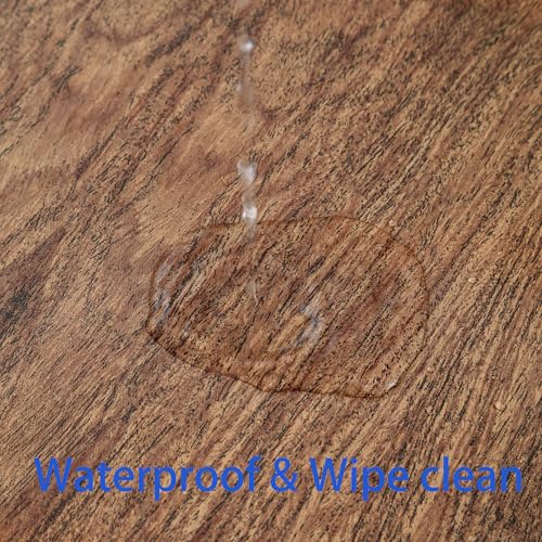 Image of Walrus Heavy Duty Vinyl Tablecloth with Flannel Backing Waterproof Oil-Proof Plastic Table Cloth Stain-Resistant Wipeable Rectangle or Square Table Cover for Indoor and Outdoor (Wood, 60X84 Inch)