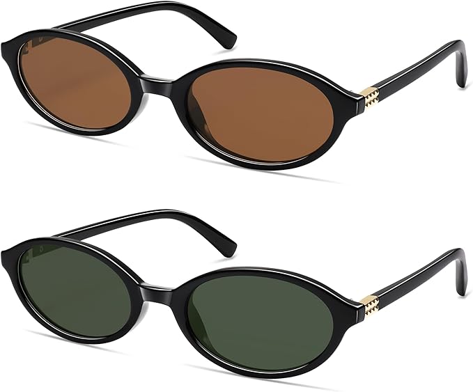 Retro Oval Sunglasses for Women Men Small 90s Trendy Narrow Vintage Fashion Funny Chic Sun Glasses AP3728