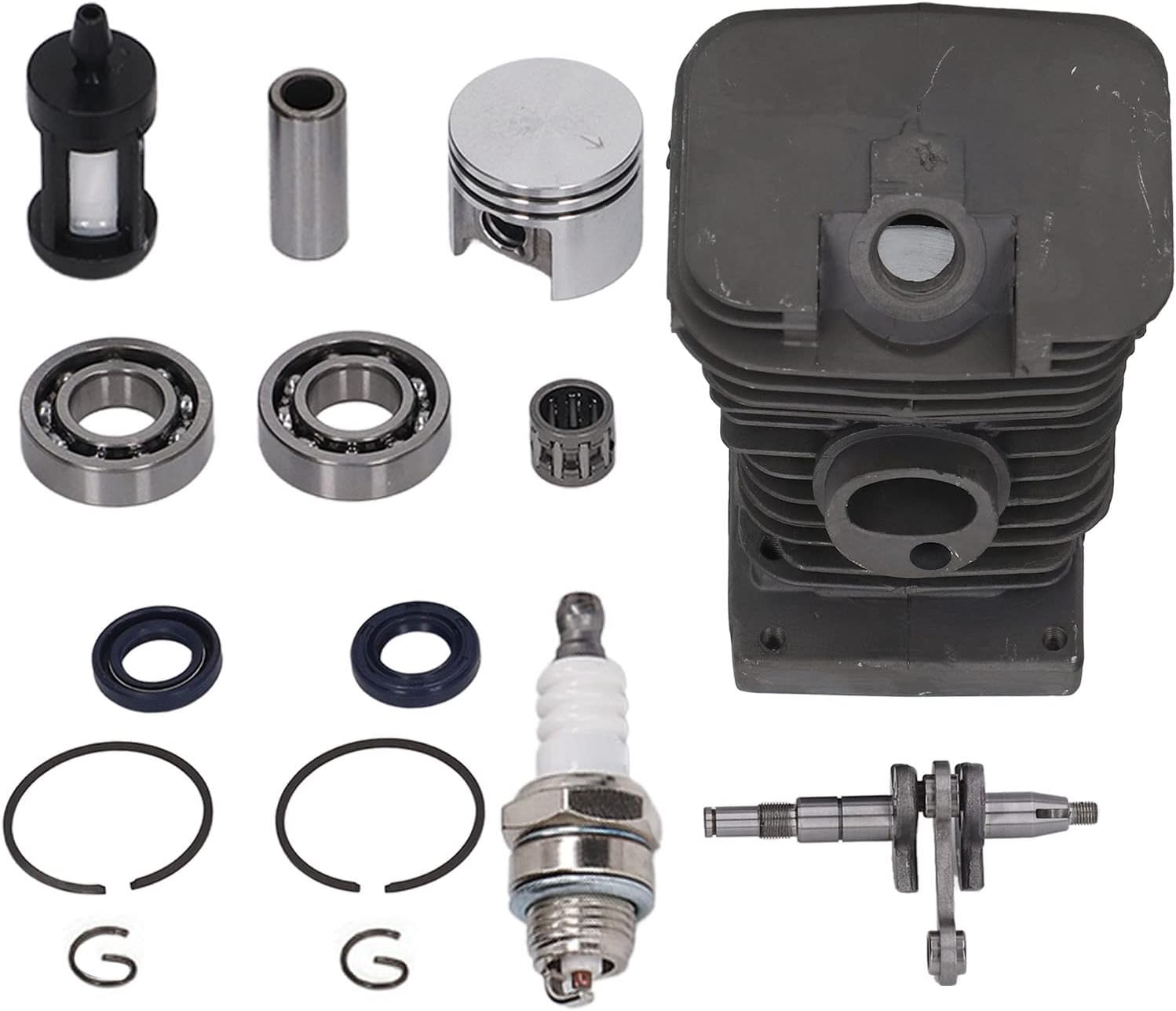 Sparking Plug Kit for MS180 MS170 017 018 Crankcase Replacement with Iron ABS Carburetor Kit for Forestry Livestock