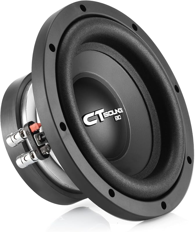 Subwoofer para auto doble Bio de 8” y 600 vatios y 4 ohmios