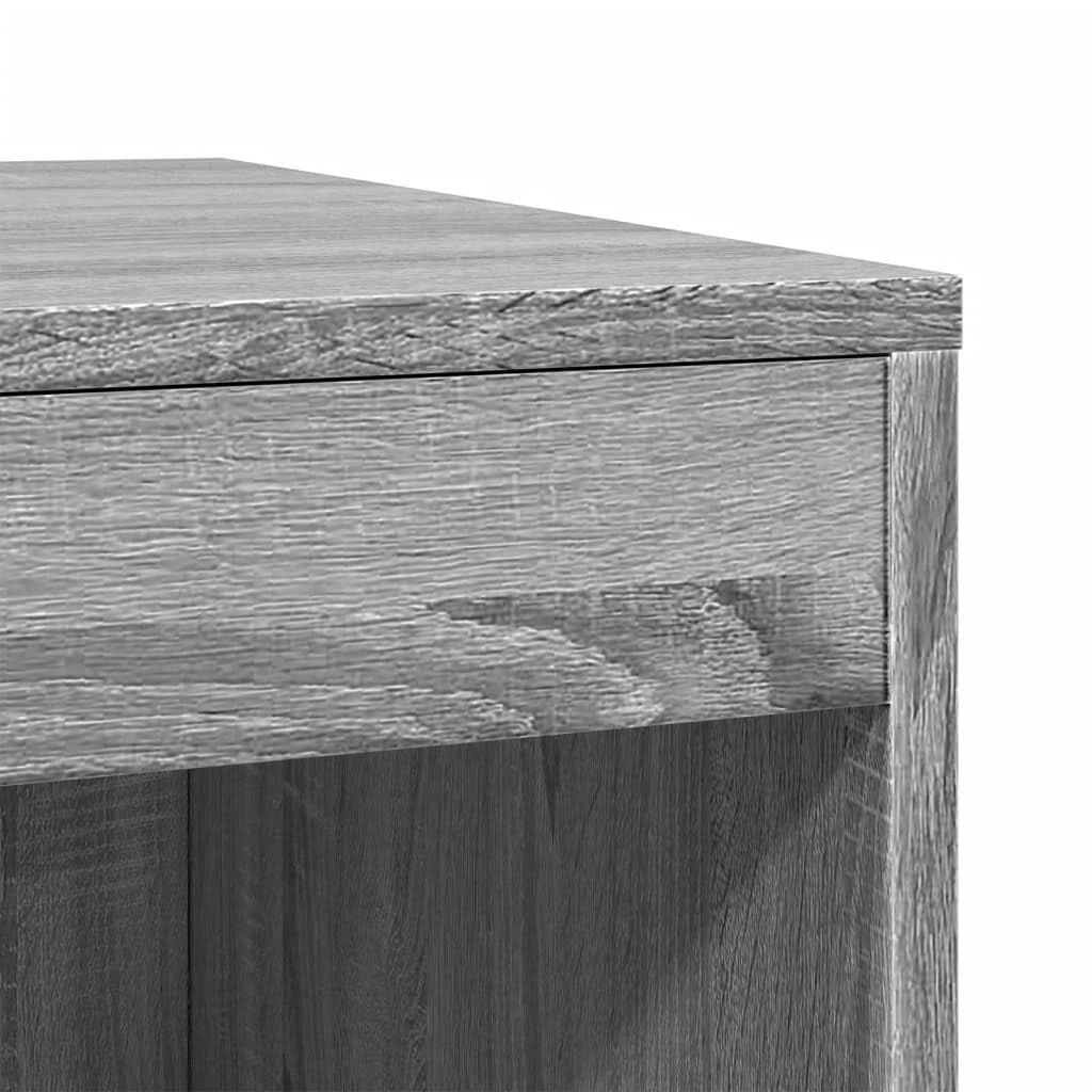 Katzenklo Grau Sonoma 47x59x42 cm Holzwerkstoff | Verstecktes Design, Beistelltisch, Aufbewahrungsmöbel, pflegeleicht mit feuchtem Tuch