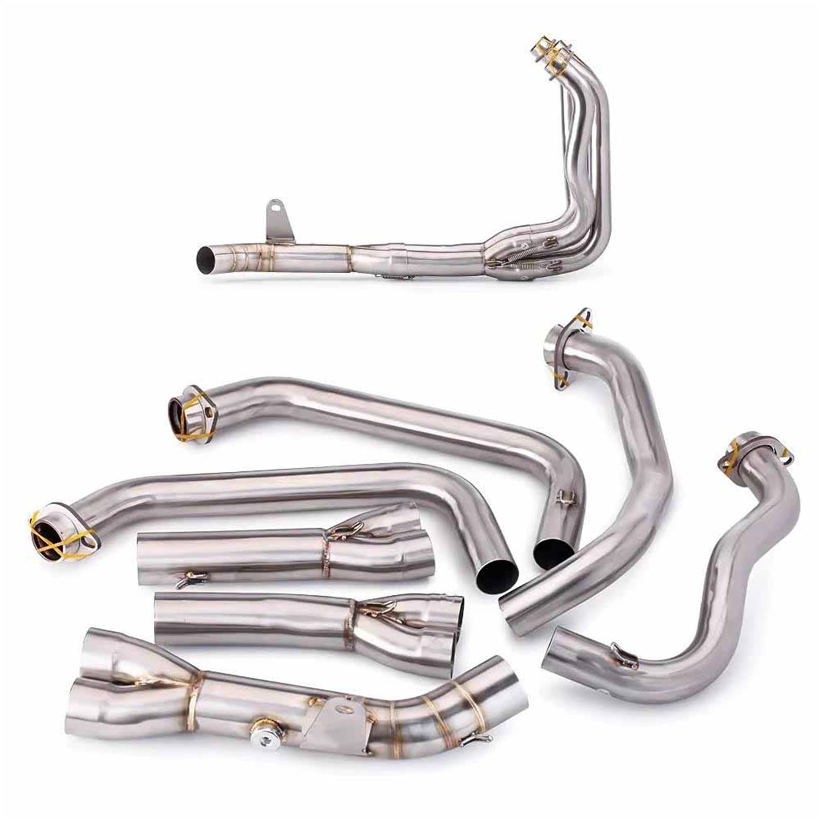 Système D'échappement Complet Moto pour Kawasaki Z900 Z 900 2017 2018 2019 2020 2021 Silencieux Collecteur Avant Tube À Enfiler