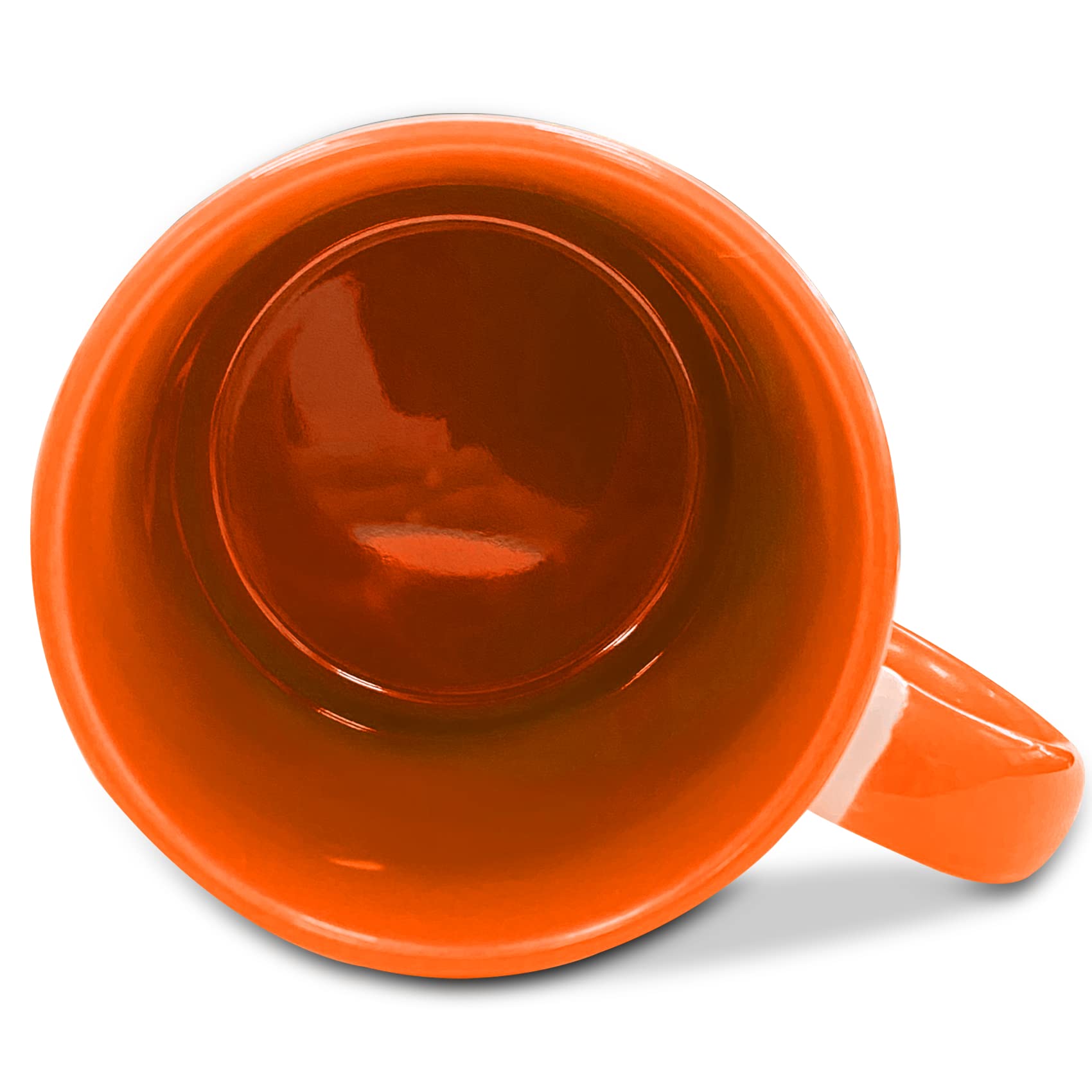 Juego de 12 tazas blancas de sublimación color interior (naranja)
