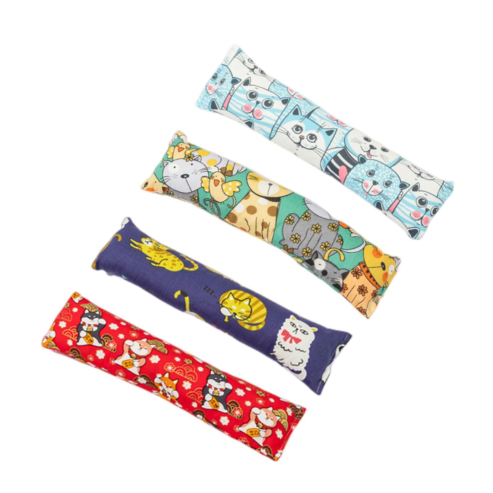 NUEAYMS 4PCS Cat Toy Catnips Stuffed Pillow Teething Grinding Toy Kitten Chewing Pillow Interactive Cat Biting Resistant Toy Interactive Toy for Cat