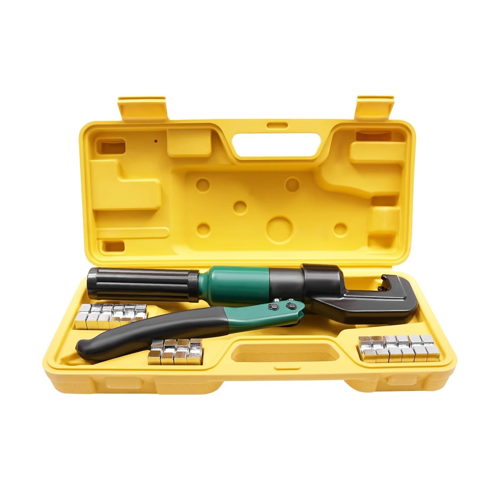 Otenc Bianco Hydraulic Cylinder, Hand Operated Hydraulic Crimper With 8 Pairs Of Dies, Crimping Tool With Box