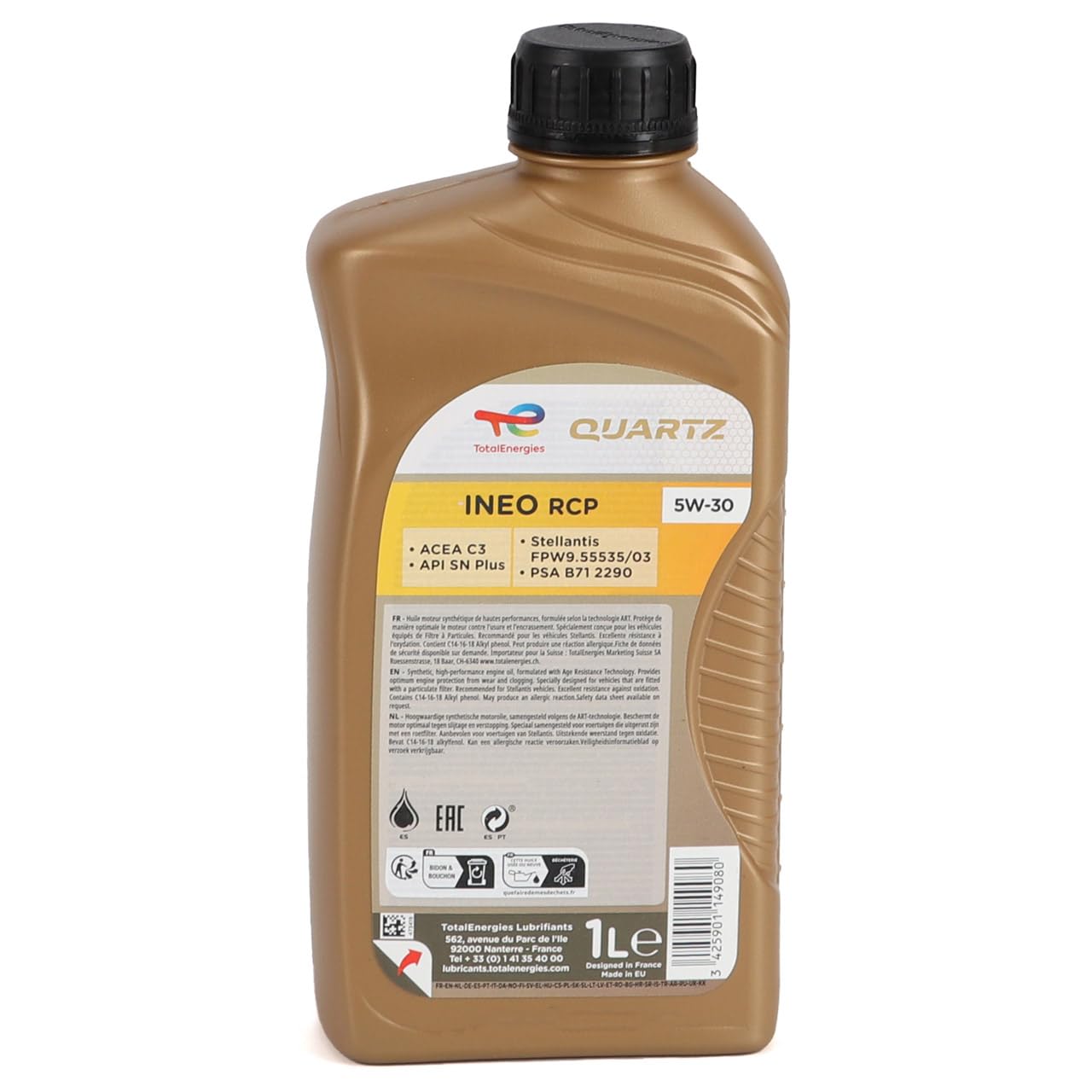 4 LITRI OLIO TOTAL QUARTZ INEO RCP 5W30 C3 STELLANTIS FPW9.55535/03 - PSA B71 2290
