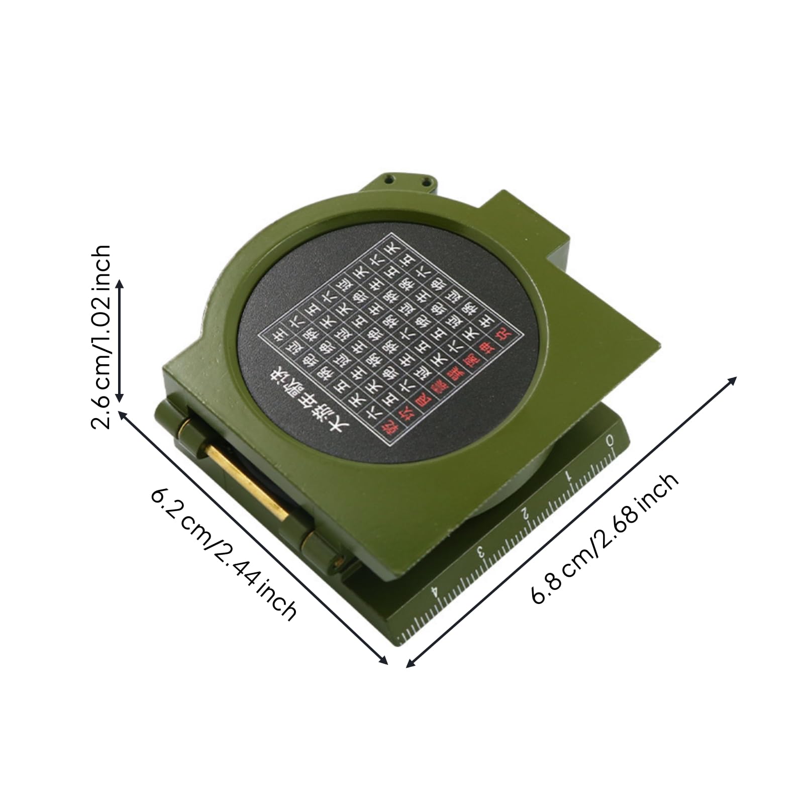 Navigation Kompass Feng Shui Kompass Klappkompass Orientierung Instrument aus Legierung Und Acryl mit Klappbarem Deckel für Präzise Ausrichtung für