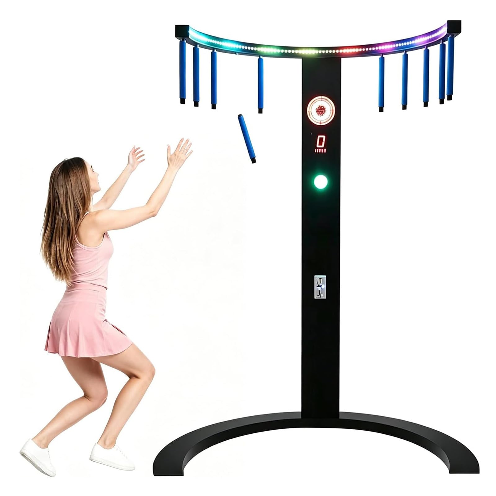 LQQYJSM Arcade Game Machine, Hand Eye Coordination Training Catching Stick Game Reflex Sticks, Catching Stick Arcade Game,Machine Interactive Arcade Style Entertainment Device for Parties