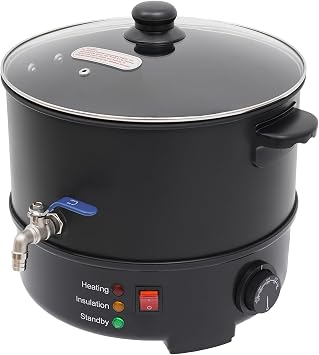 BbqLiaxon 8 L DIY Electric Wax Melter Pot, Electric Candle Wax Melting Pot with Accurate Temperature Control, Commercial Non-Stick Candle Waxs Melter for Candles Soap Business and Home