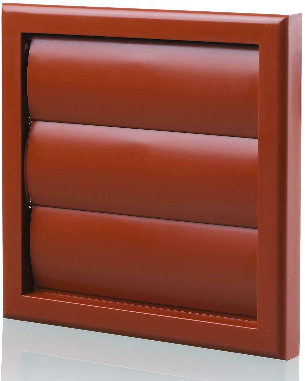Buy Vents Terracotta Plastic Grille 5 inch (125mm) Dia Air Gravity Shutter Ventilation Rear