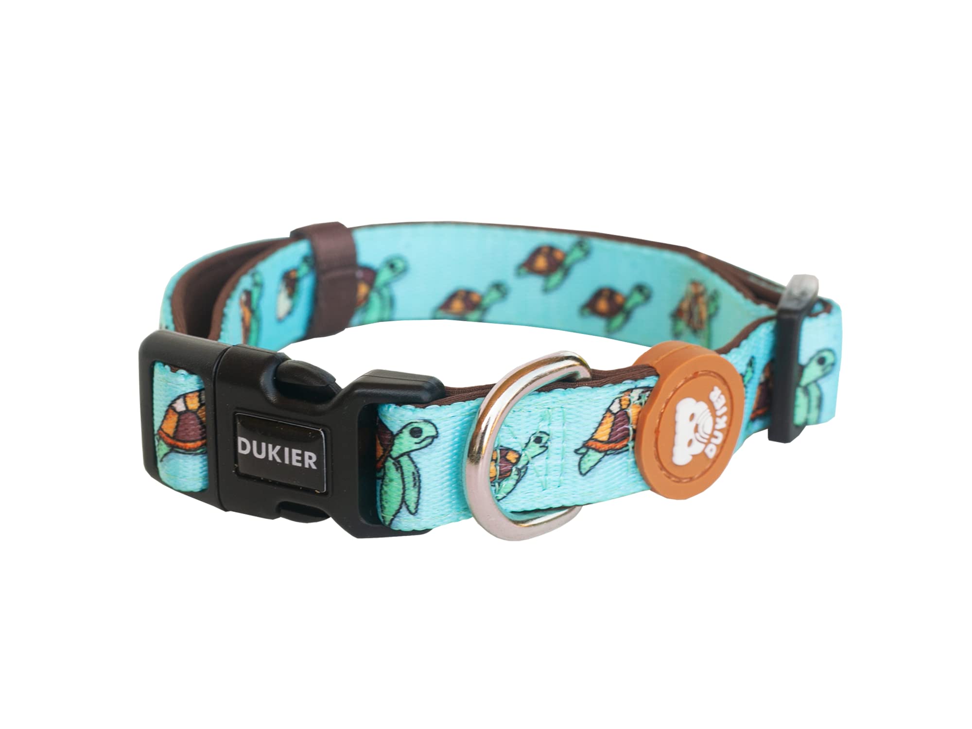 DUKIER - Dog Collar, Adjustable and Adjustable, Neoprene Pet Accessory, Turtle Design Size L
