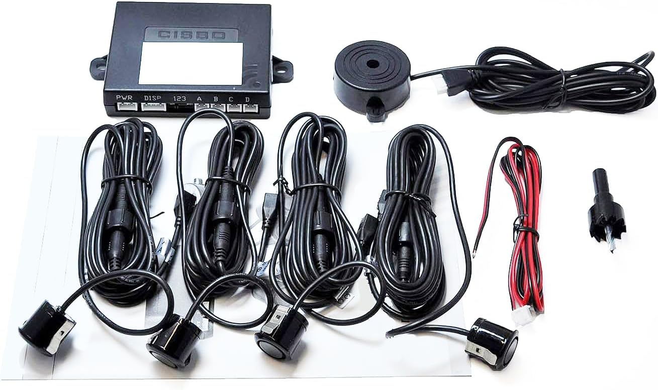 STEELMATE EBAT MATT Black Rear Reverse Parking Sensor 4 Sensors Kit ...