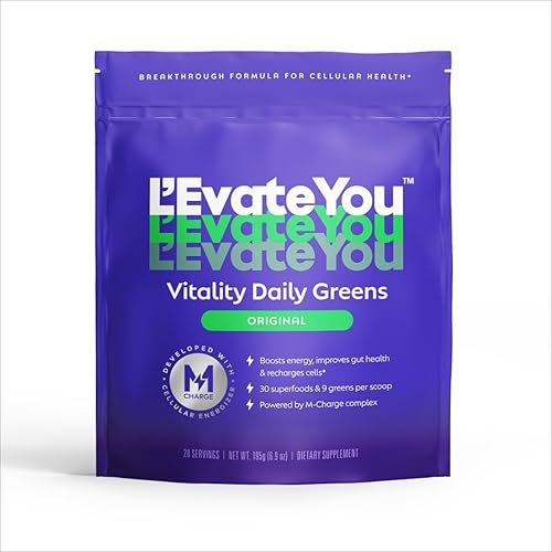 Miniatura 1 de Steve Harvey's L'Evate You Vitality Daily Greens en polvo, sabor original (28 porciones), 30 superalimentos, 9 verduras, para un impulso de energía