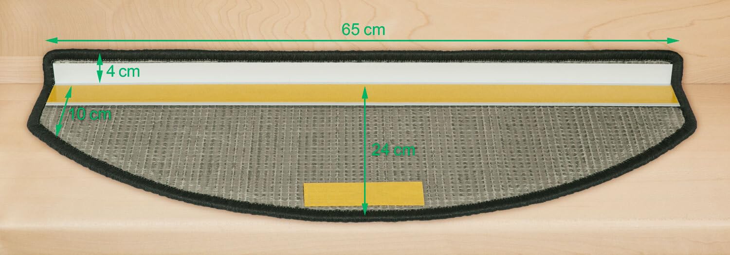 Kettelservice-Metzker® Stufenmatten Sisal New Halbrund in versch. Farben und Set Varianten Cognac 14 Stück