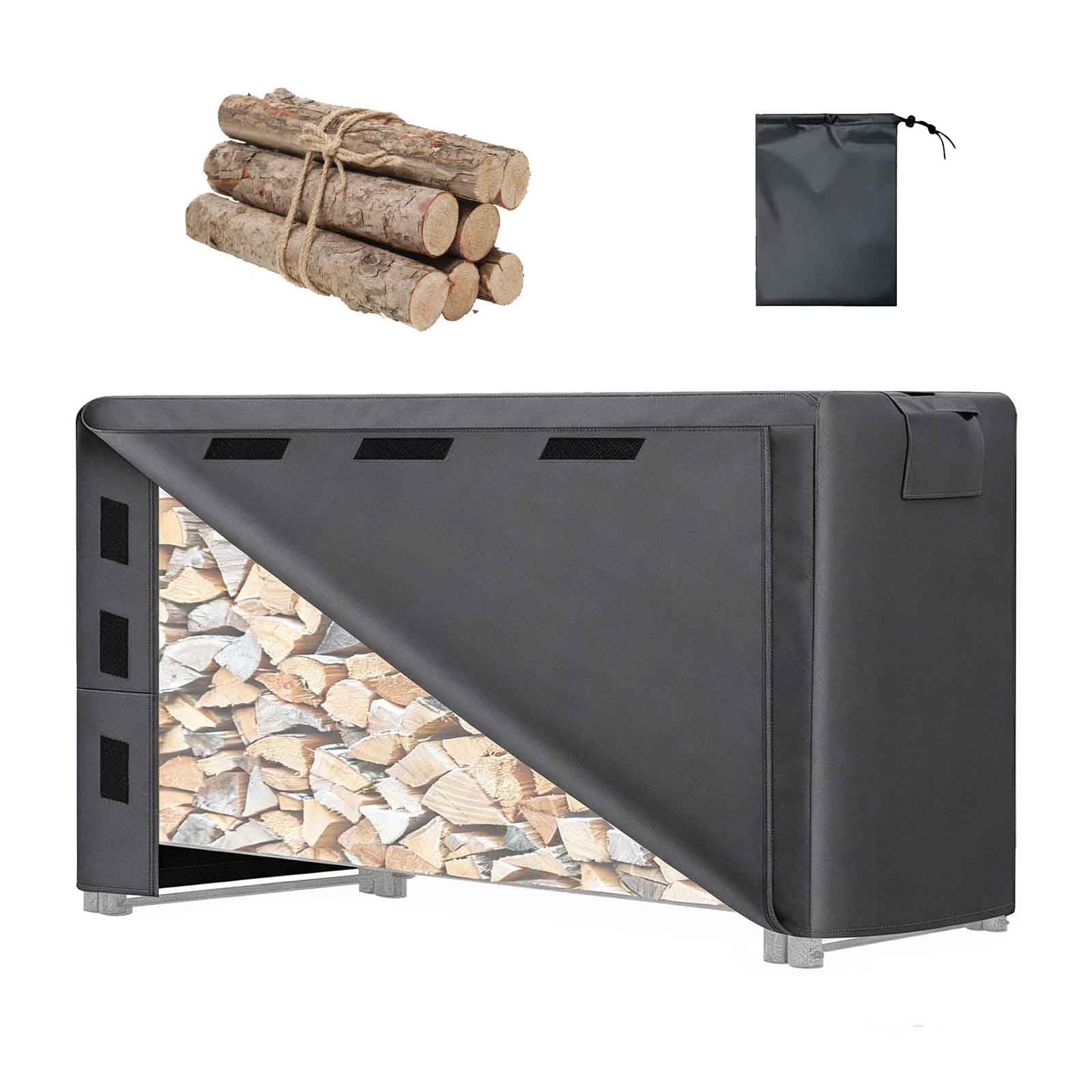 Copertura Protettiva per ripostiglio in Legno con Accesso Frontale Completo, Realizzata in Poliestere 600D Resistente, con Prese d'Aria nascoste (Solo Copertura),Grigio,152x61x122cm