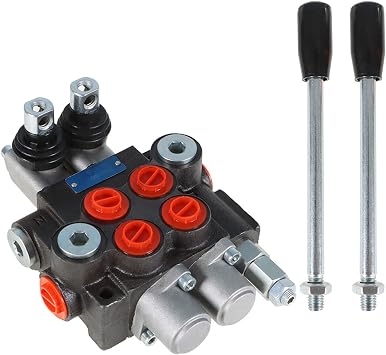 Monoblock Hydraulic Directional Control Valve 2 Spool 11gpm Hydraulic Loader Valve, SAE Port, 3625 psi Double Acting Valve Directional Control Valve for Small Tractors Tractor Loader