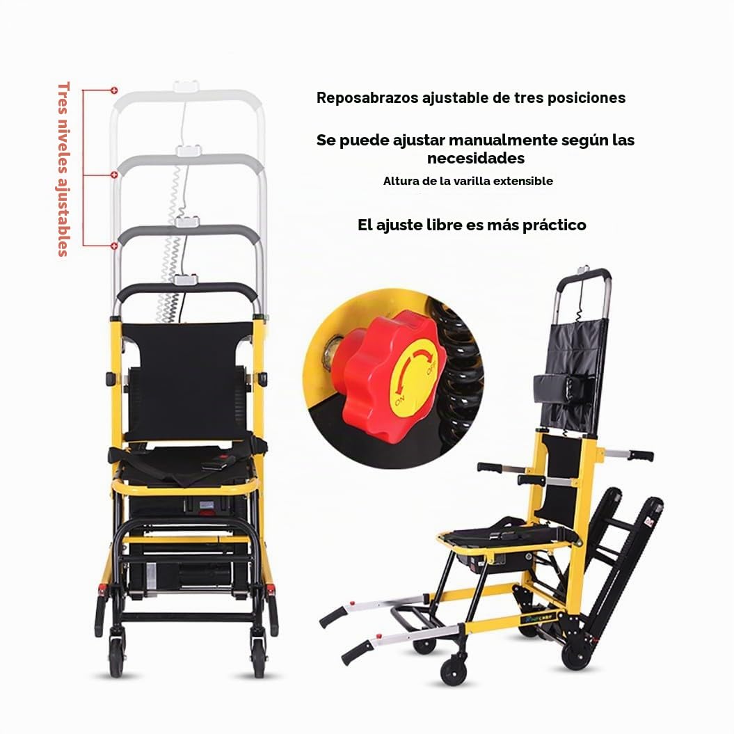Silla De Ruedas Para Subir Escaleras,Salvaescaleras Para Personas Mayores,Oruga Eléctrica Para Silla De Ruedas Para Escaleras,Salvaescaleras Eléctricas,Carga 160 Kg/353 Lbs A