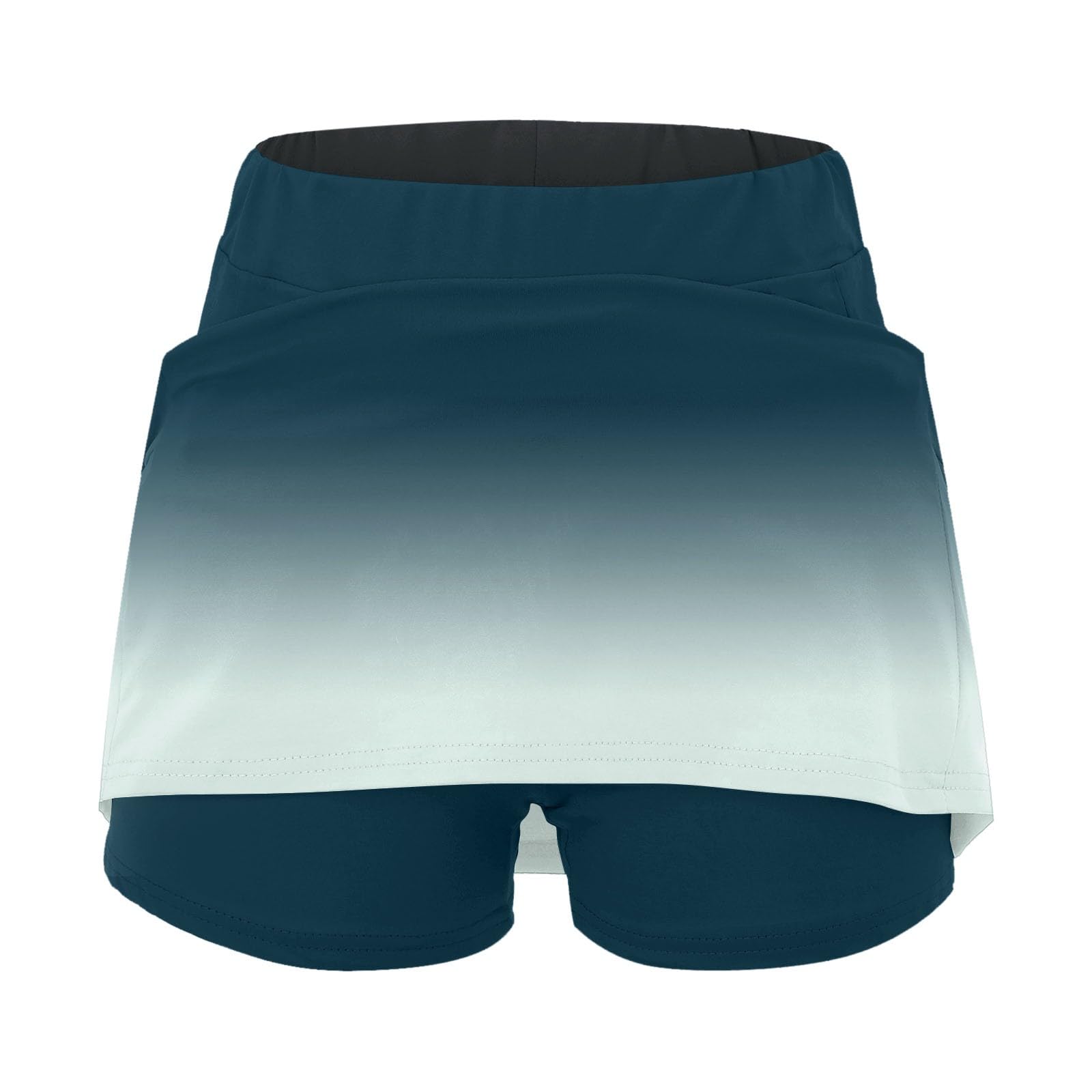 Tennisrock Damen Kurz mit Hose 2 In 1 Shorts Rock Sportrock Golfrock Laufröcke Hohe Taille Tennis Skort mit Taschen Stretch Hosenrock Minirock Wanderrock Freizeitrock Leicht Atmungsaktiv Sommerrock